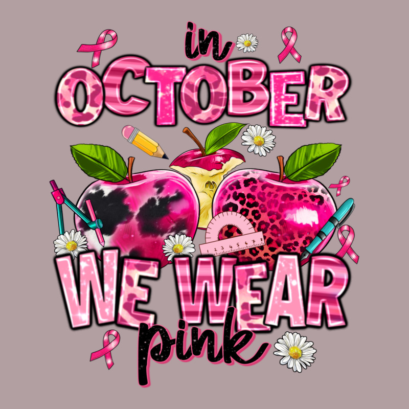 In October We Wear Pink Teachers Vintage Hoodie by AdoDesignShop | Teevron
