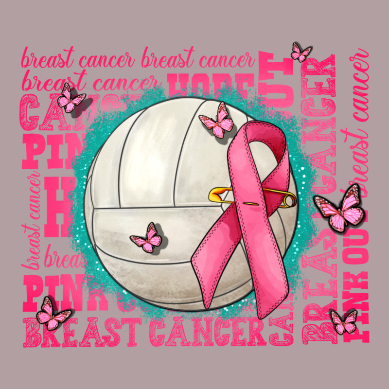 Pink Out Breast Cancer Volleyballs Vintage Hoodie by AdoDesignShop | Teevron