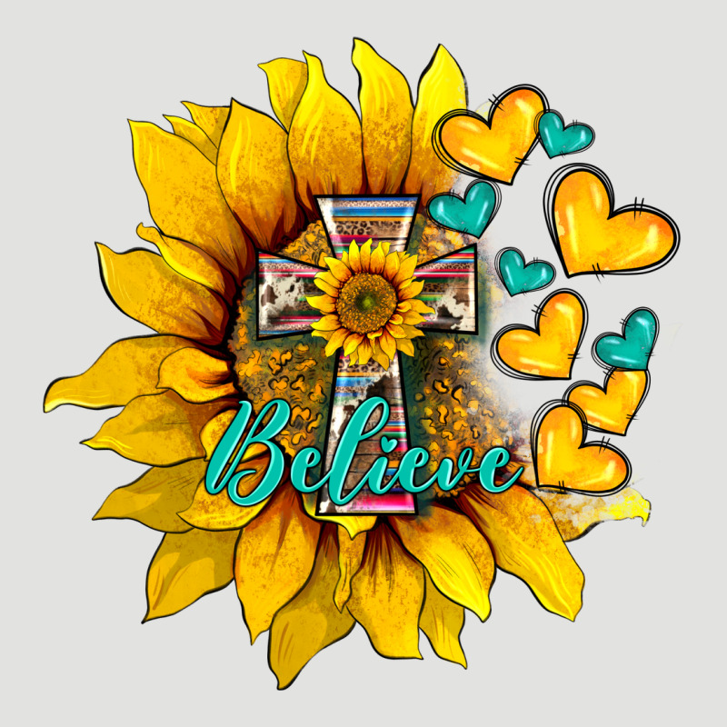 Western Sunflower  Cross Believe Classic Tee by BarkalooDesign | Teevron