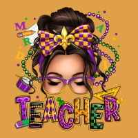 Mardi Gras Teacher Caucasian Messy Bun Premium Hoodie | Teevron