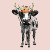 Holstein Cow Floral Wreath Premium Sweatshirt | Teevron