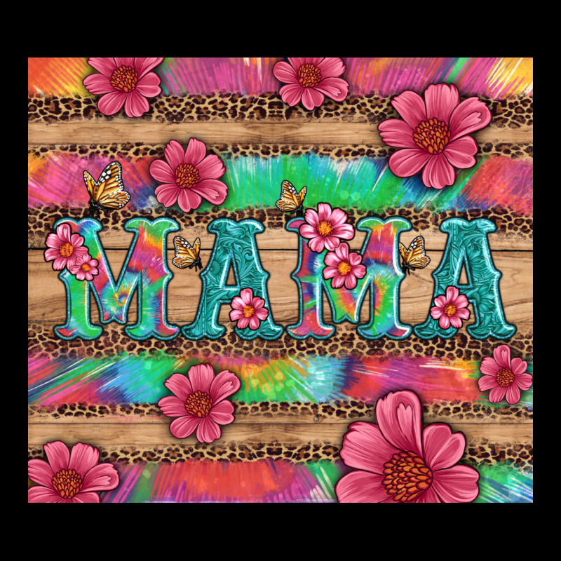 Mama With Tie Dye And Flowers Heavyweight Sweatshirt by Artiststas | Teevron