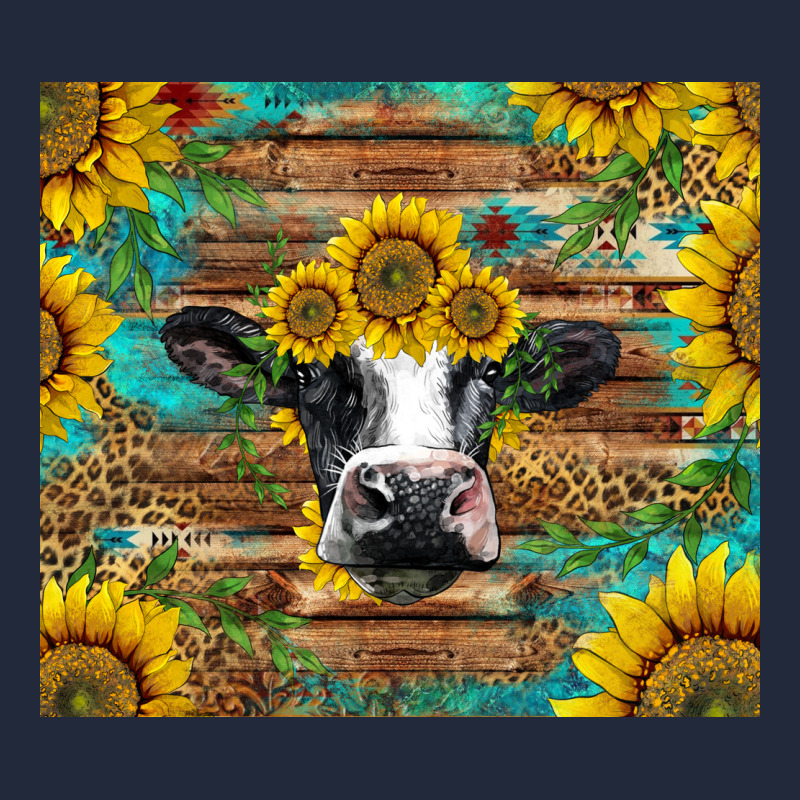 Holstein Cow With Sunflowers Premium Sweatshirt by BarkalooDesign | Teevron