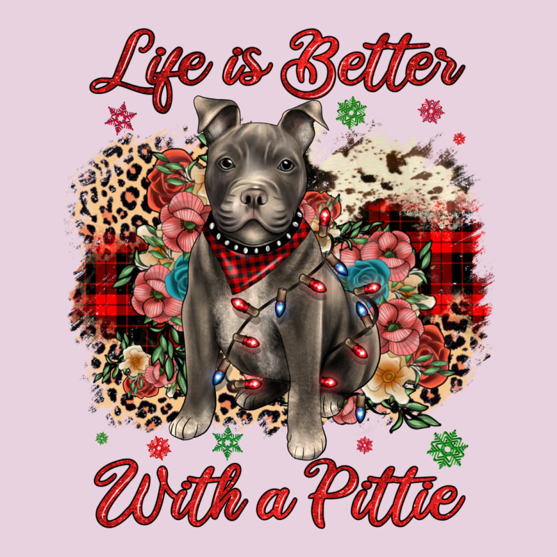 Christmas Life Is Better With A Pittie Ladies Tee by JahusDesignShop | Teevron