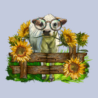 Charolais Heifer With Sunflowers Long Sleeve Tee | Teevron