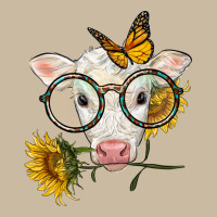 Charolais Calf With Sunflowers And Butterfly Long Sleeve Tee | Teevron