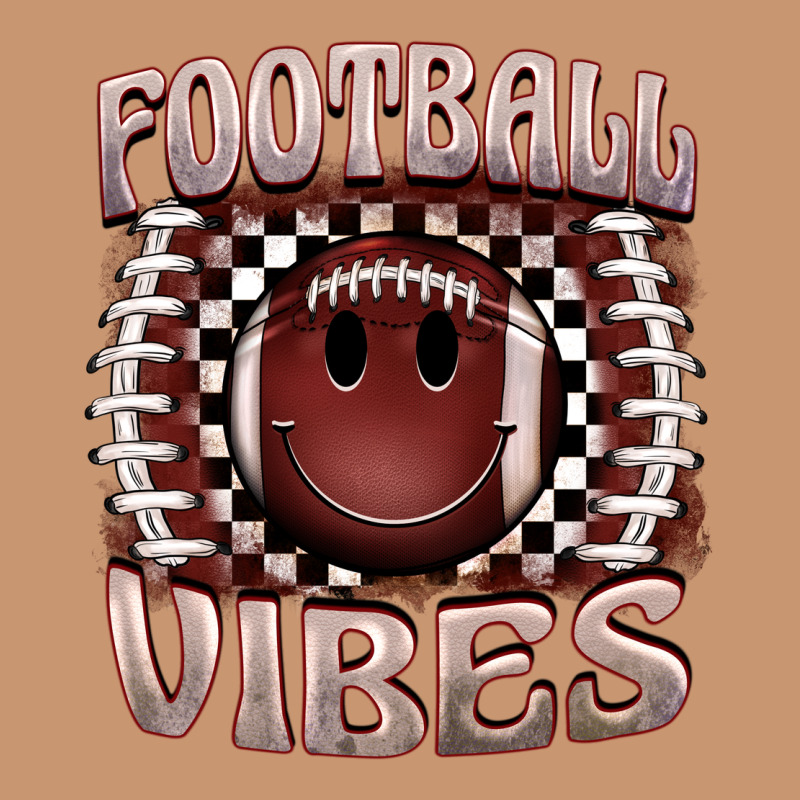 Football Vibes Smiley Face Heavyweight Hoodie by BarkalooDesign | Teevron