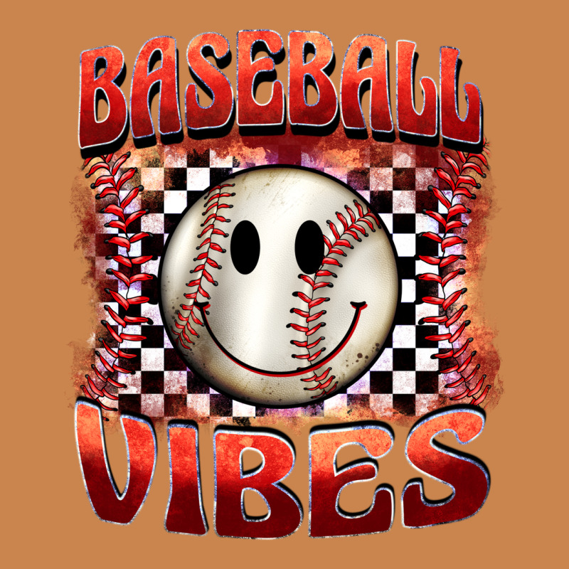 Baseball Vibes Smiley Face Heavyweight Hoodie by BarkalooDesign | Teevron
