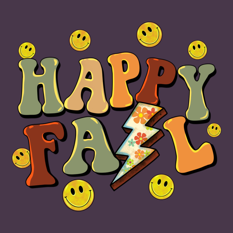 Happy Fall Smiley Face Heavyweight Hoodie by BarkalooDesign | Teevron