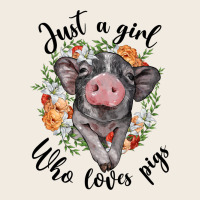 Just A Girl Who Loves Pigs Floral Wreath Premium Sweatshirt | Teevron
