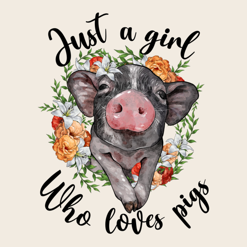 Just A Girl Who Loves Pigs Floral Wreath Premium Sweatshirt by BarkalooDesign | Teevron