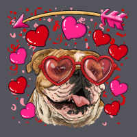 Valentine's Day  Brown English Bulldog Vintage Hoodie | Teevron
