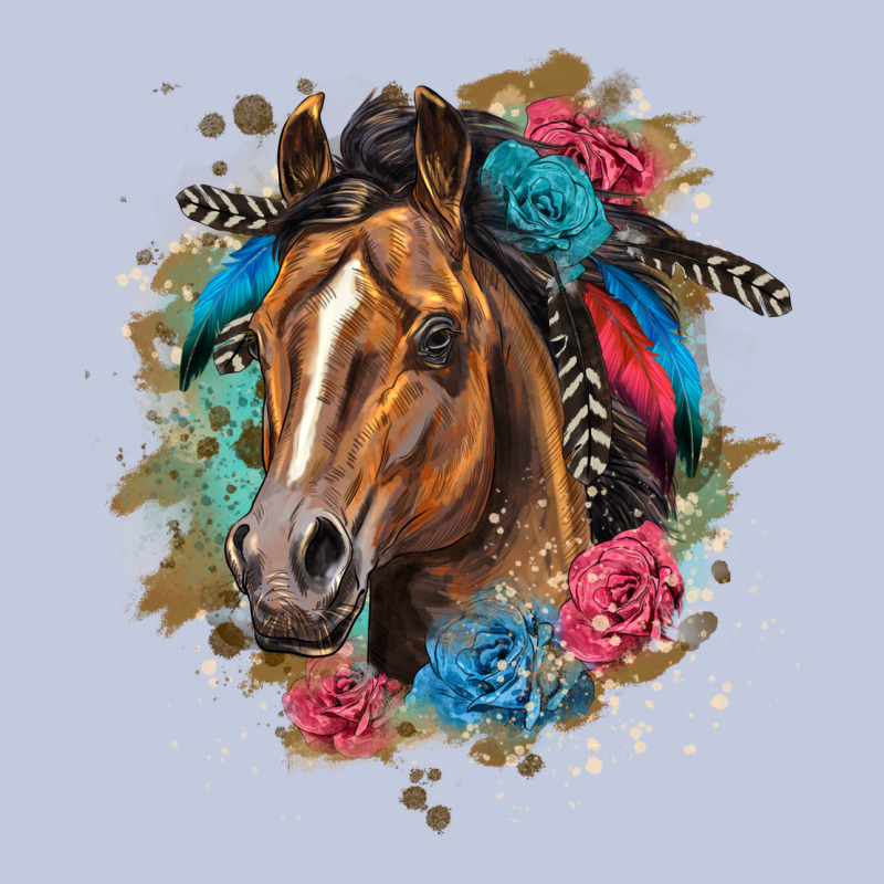 Quarter Horse Floral Long Sleeve Tee by LillyAllenDesigns | Teevron