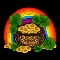 St Patricks Shamrock Gold Leopard Rainbow Heavy Core Tee | Teevron