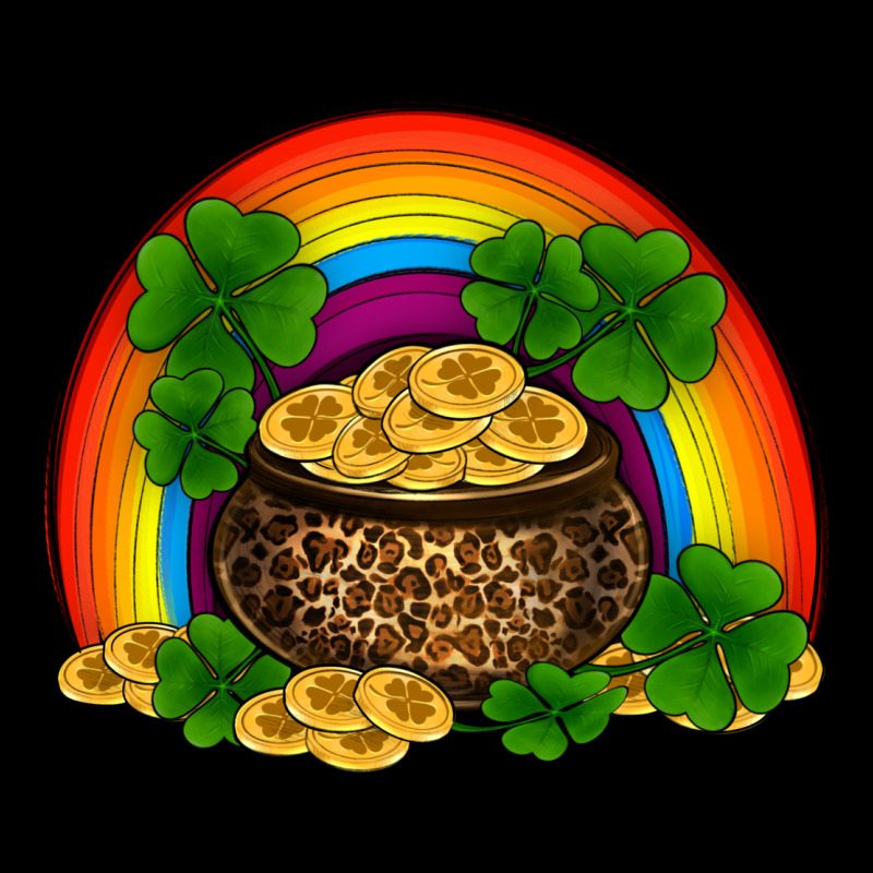 St Patricks Shamrock Gold Leopard Rainbow Heavy Core Tee by RanaPortraitStore | Teevron