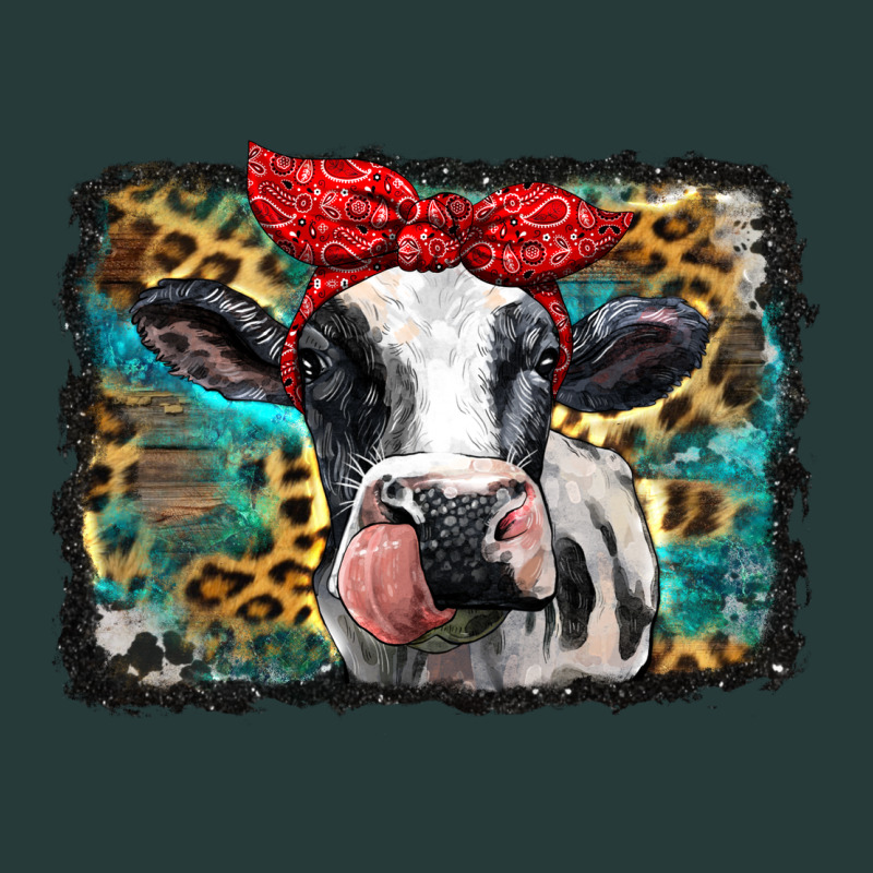 Holstein Cow With Glitter And Leopard Background Premium Sweatshirt by BarkalooDesign | Teevron