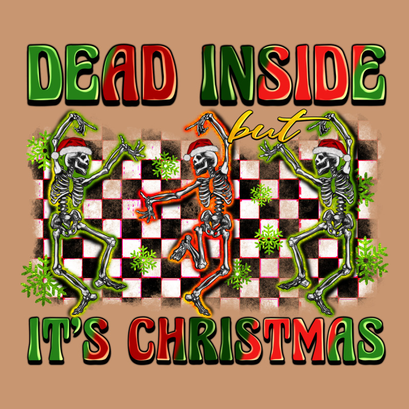 Dead Inside But It's Christmas Dancing Skeletons Heavyweight Hoodie by BarkalooDesign | Teevron