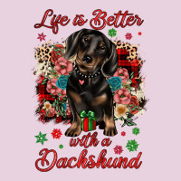 Christmas Life Is Better With A Dachshund Ladies Tee | Teevron