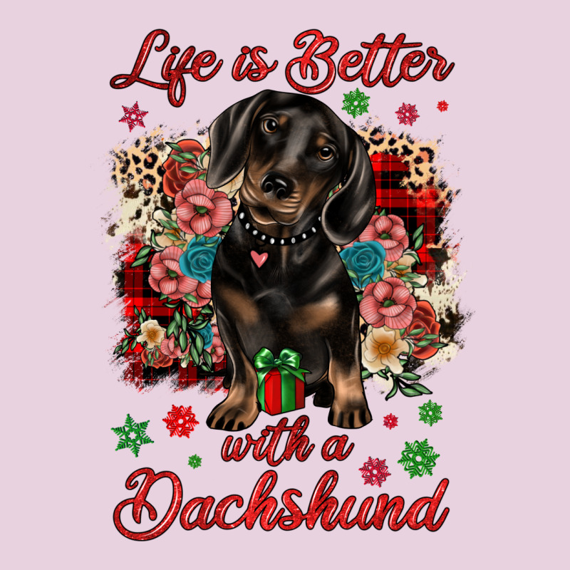Christmas Life Is Better With A Dachshund Ladies Tee by JahusDesignShop | Teevron