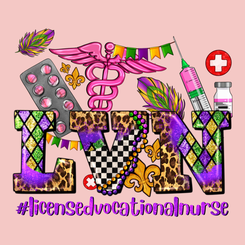 Mardi Gras  Lvn Licensed Vocational Nurse Urban Heavy Tee by AdoDesignShop | Teevron