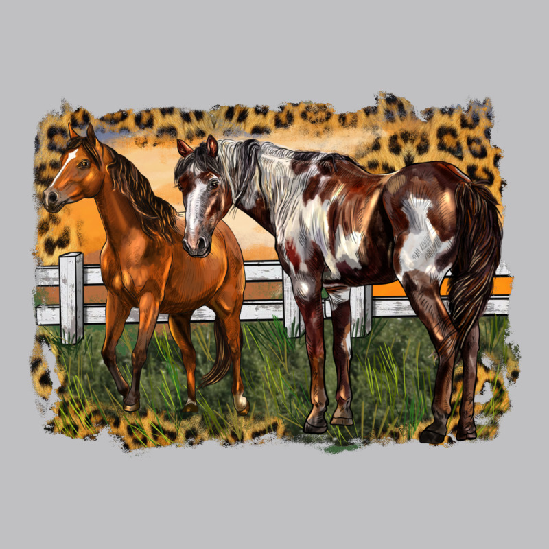 2 Horses At The Ranch Long Sleeve Tee by LillyAllenDesigns | Teevron
