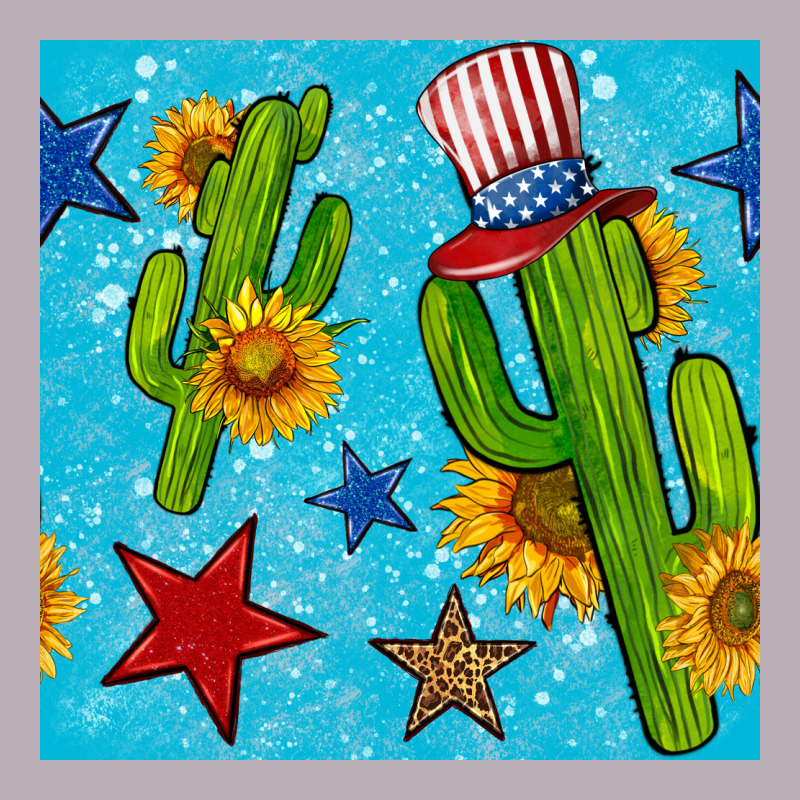 4th Of July Cacti Seamless Pattern Vintage Tee by BundleAndBundleShop | Teevron