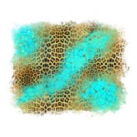 leopard turquoise background | Teevron
