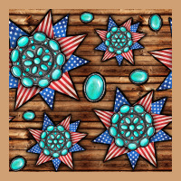 4th Of July Turquoise Gemstone Seamless Pattern Vintage Tee | Teevron