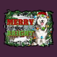 Merry And Bright Husky Farm  Background Premium Tee | Teevron