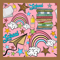 School With Rainbow Seamless Pattern Vintage Tee | Teevron