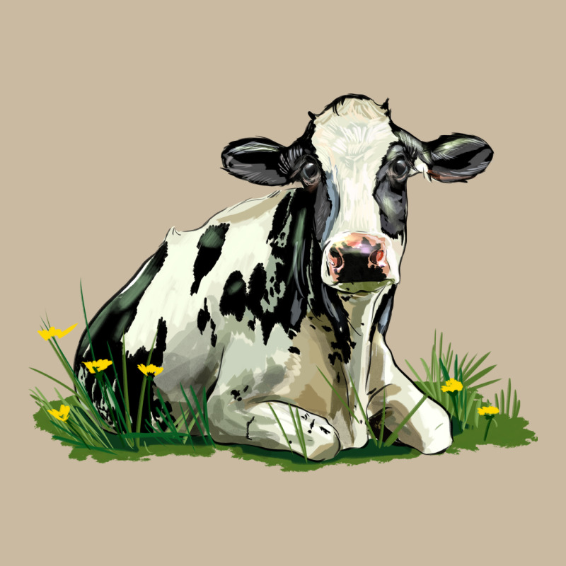 Holstein Cow Sitting Long Sleeve Tee by LillyAllenDesigns | Teevron
