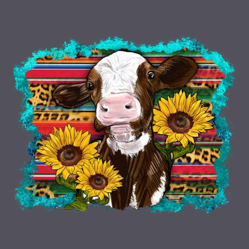 Western Cow Sunflowers Serape Leopard Vintage Hoodie by RanaPortraitStore | Teevron