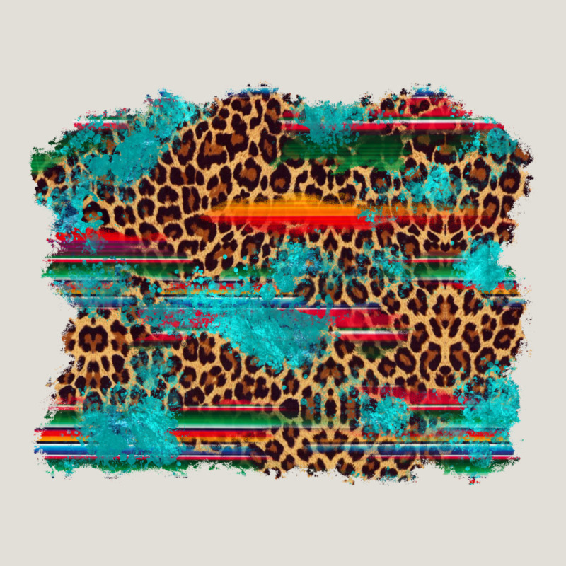 Western Serape Leopard Turquoise  Background Heavy Core Tee by Artiststas | Teevron