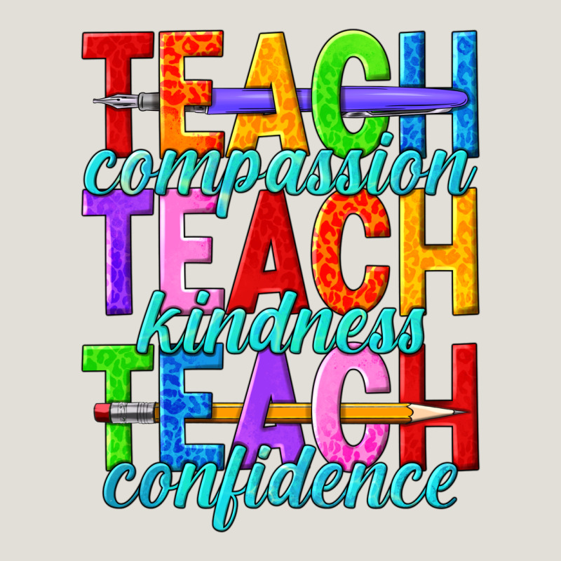 Teach Compassion Teach Kindness Teach Confidence Heavy Core Tee by texasbilliewilder | Teevron