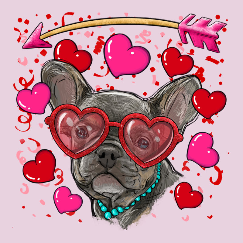 Valentine's Day French Bulldog Puppy Ladies Tee by RanaPortraitStore | Teevron