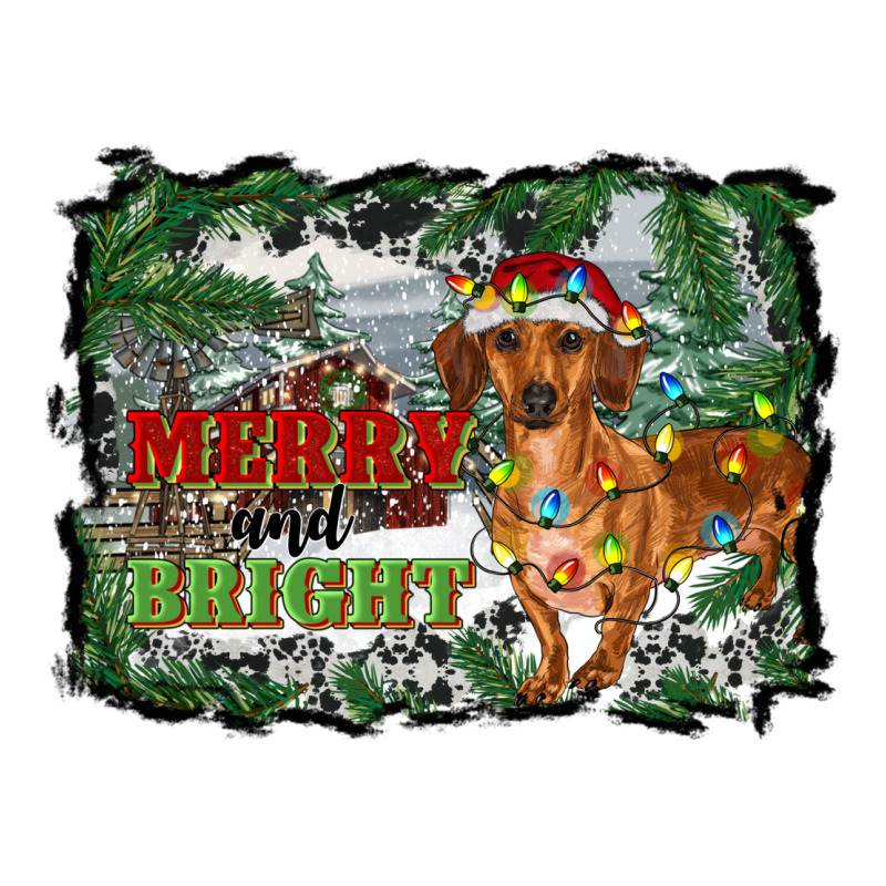 Merry And Bright  Dachshund With Farm Premium Tee by RanaPortraitStore | Teevron