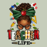 Teacher Life Afro Messy Bun Ladies Tee | Teevron