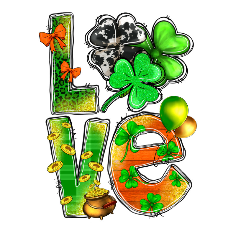 St.patrick Love With Clover Premium Hoodie by NancyCooperArtShop | Teevron