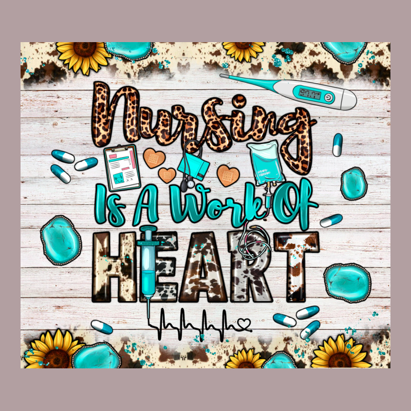 Nursing Is A Work Of Heart Vintage Hoodie by JahusDesignShop | Teevron