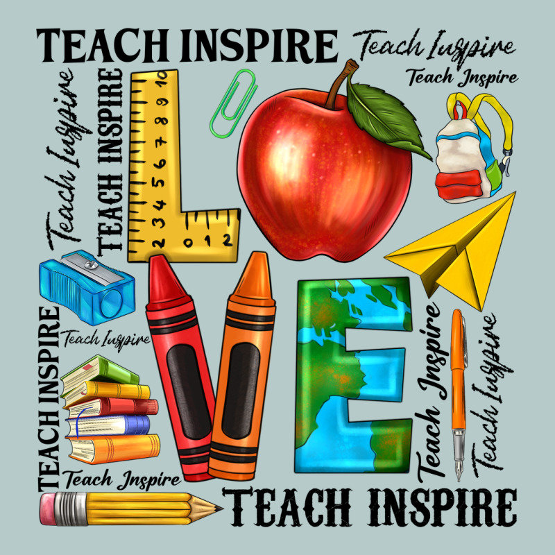 Teach Love Inspire Teacher Heavy Core Tee by texasbilliewilder | Teevron