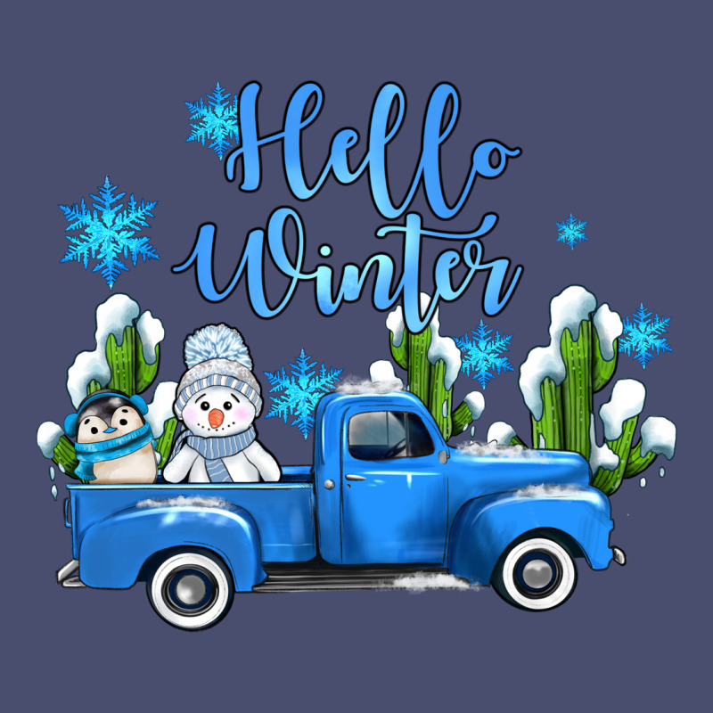 Hello Winter With Sniwman And  Truck Vintage Tee by AdoDesignShop | Teevron