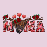 Valentine's Day Mama Black Highland Cow Ladies Tee | Teevron