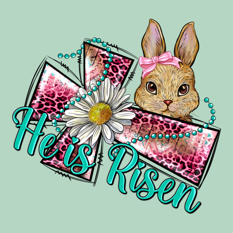 He Is Risen Cross Rabbit Classic Tee by BarkalooDesign | Teevron