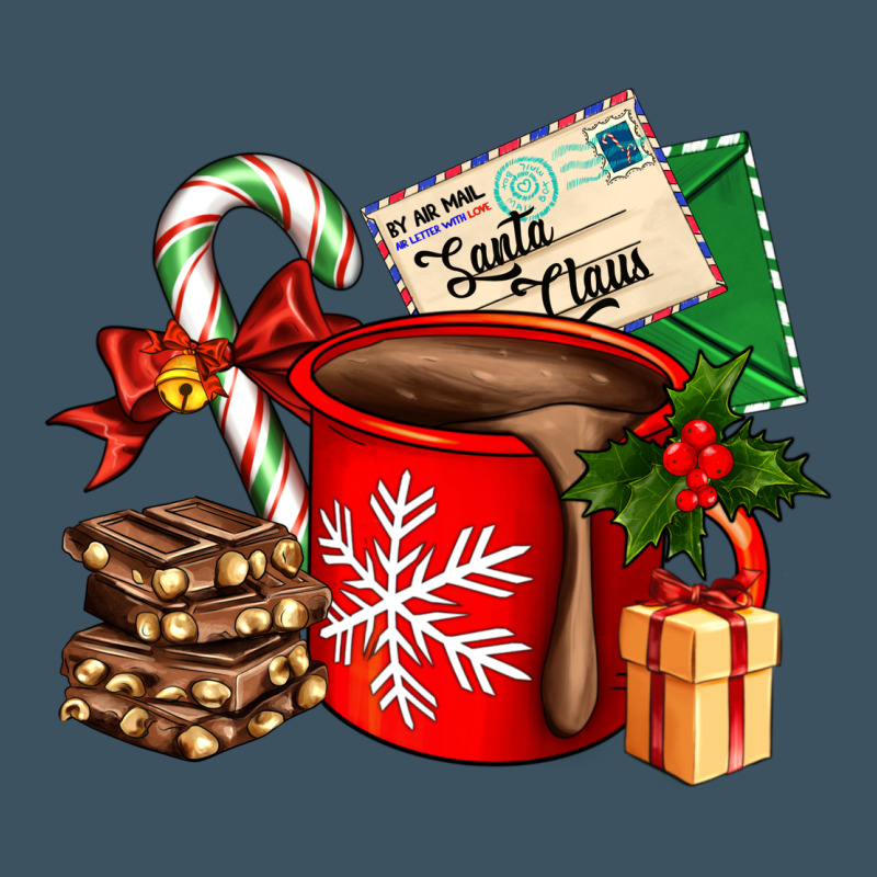 Christmas Hot Chocolate Cup With Gift And Letters Urban Heavy Tee by AdoDesignShop | Teevron