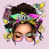 90s Messy Bun Ladies Tee | Teevron