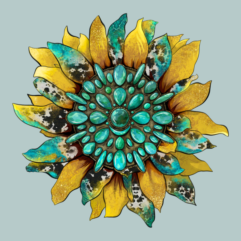Sunflower With Gemstone And Cowhide Heavy Core Tee by Artiststas | Teevron
