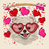 Valentine's Day White Pomeranian Ladies Tee | Teevron