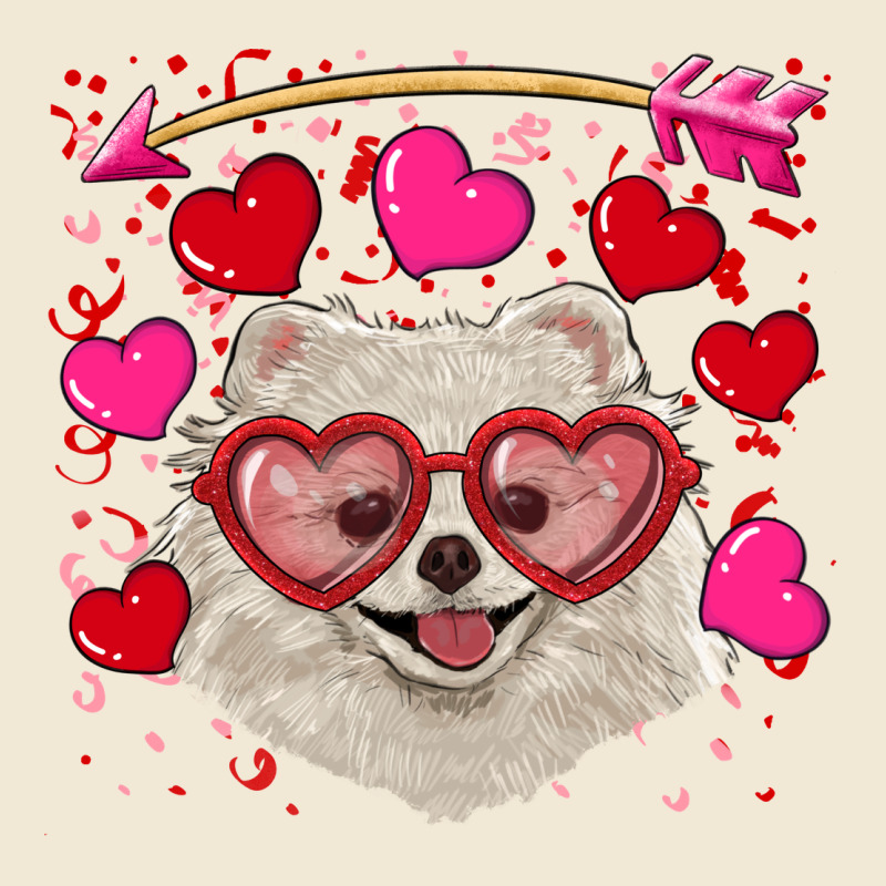 Valentine's Day White Pomeranian Ladies Tee by RanaPortraitStore | Teevron