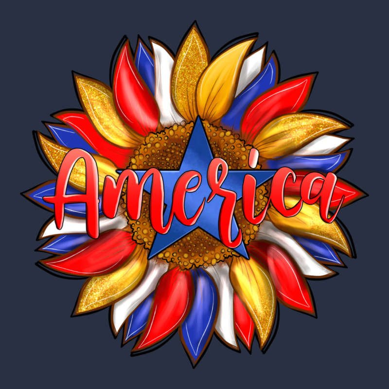America With American Flag Colors And Sunflower With Star Heavyweight Sweatshirt by Artiststas | Teevron