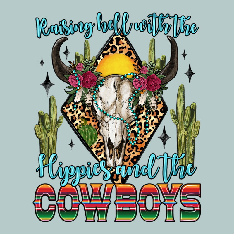 Raising Hell With The Hippies And The Cowboys Heavy Core Tee by Zillion Design Studio | Teevron